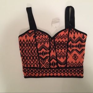 {(4 for $20)}Charlotte Russe Aztec crop top medium